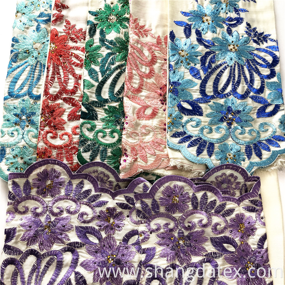Rayon Satin Pd With Embroidery